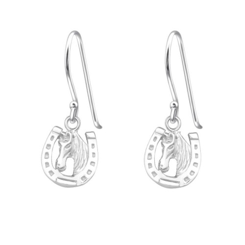 Lovas + Patkós Ezüst Akasztós Fülbevaló Lovas + Patkós Ezüst Akasztós Fülbevaló