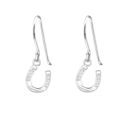 Cirkónia köves patkós Ezüst Akasztós Fülbevaló Cirkónia köves patkós Ezüst Akasztós Fülbevaló
