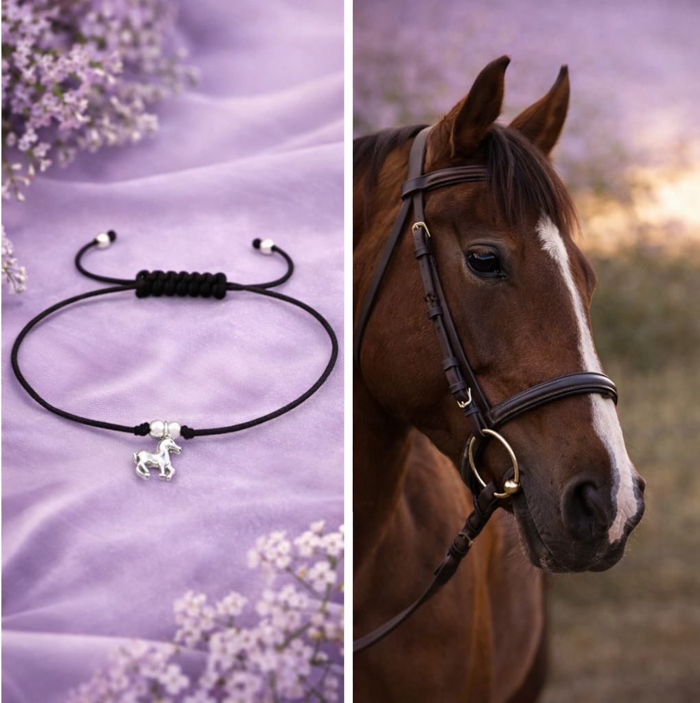 Lovas karkötők gyerekeknek és felnőtteknek állítható zsinóros és láncszemes kivitelben